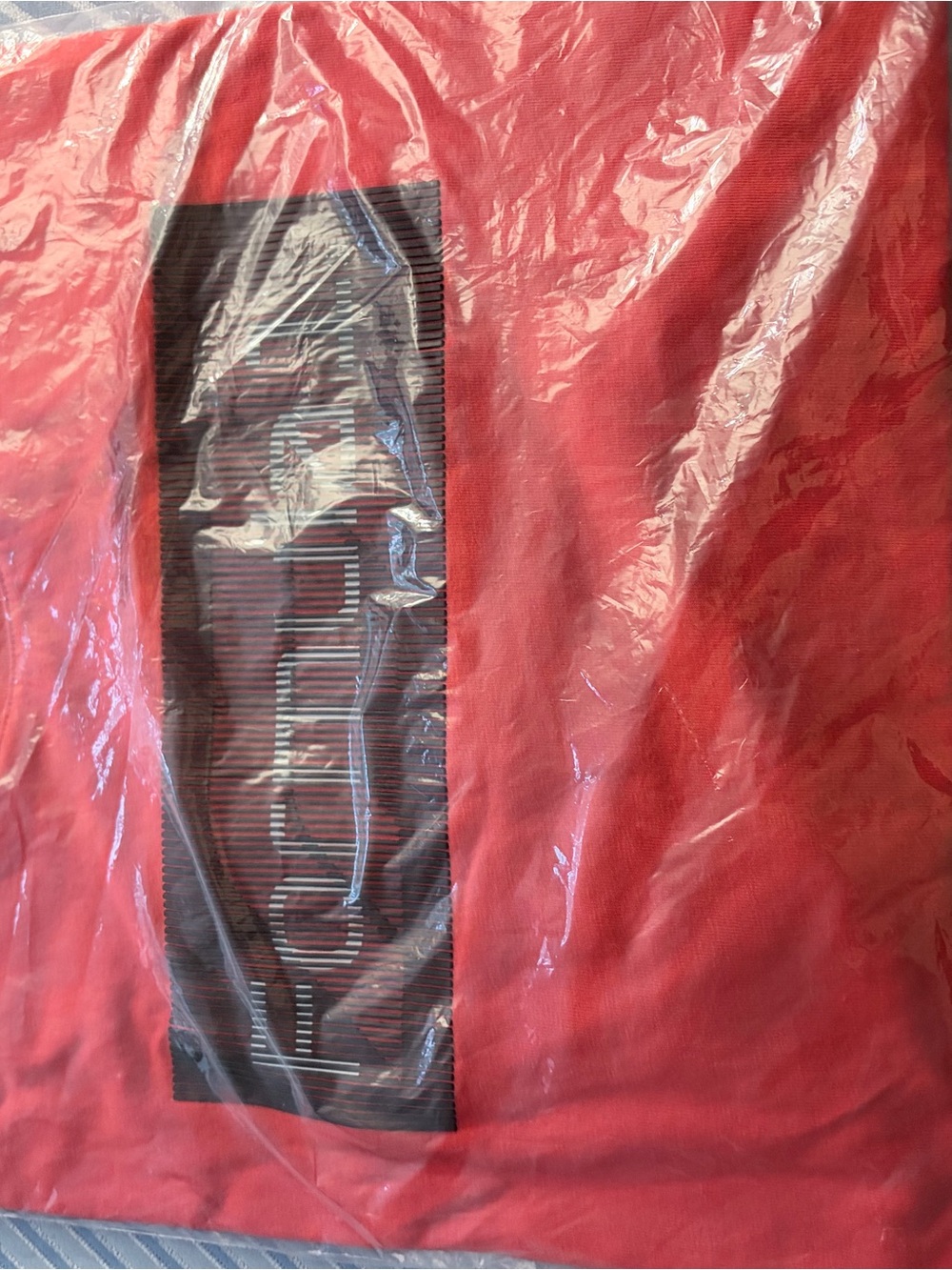 Puma Red Tee with Black Vertical Logo Panel